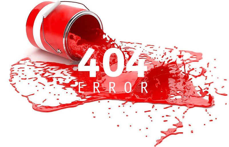 red paint can fall down